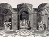 La grotte de Tethys, murs tapissés de coquillages, de galets et de pierres colorées, Versailles - 1666 détruite en 1684