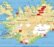 Carte d'Islande avec localisation des prises de vue - crédit Géoatlas, Graphi-ogre