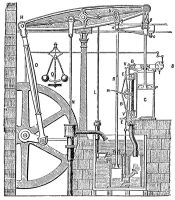 La machine à vapeur conçue par Boulton Watt - dessin de 1784