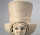 Tête de femme portant un polos - incrustation de coquille dans les yeux -2500 BC-ans - Mari -temple d'Ishtar - Musée du Louvre