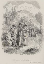 "Ces messieurs étaient des géologues" - Dessin de l'auteur pour la première édition illustrée - Dubochet, 1845