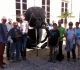 Notre petite équipe devant l'entrée du Museum d'Histoire Naturelle de La Rochelle