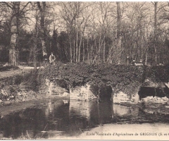 Grignon - Le ru de Gally qui prend sa source dans le parc du château de Versailles. Carte postale collection Maryse Le Gal
