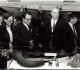1982 Exposition au foyer des PTT à  Montparnasse - de gauche à droite  Françine Collet et François Aron (Cabinet du ministre des PTT) et François Bernardini (Pdt du Club National)