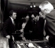 1982 Exposition au foyer des PTT à  Montparnasse - de gauche à droite Michel Ridet, Pdt du club national,  Françine Collet et François Aron (Cabinet du ministre des PTT) et Jacques Géraud (club Idf),