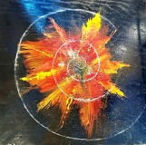 Tableau de Marc Eperino représentant le big bang et l\'expansion de l\'univers