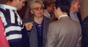 Bernard , Claudine Bernardini, Didier Lafosse membres du club et Michel Ridet Pdt du Club géologique national - 1993