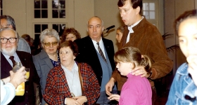 Second plan, au centre Claudine et François Bernardine (fondateur du club géologique) - 1993