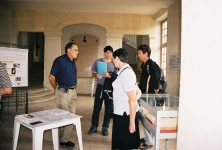 Claude Hy Pdt du Club, François Chatelain et Nicole Casille membres du Club.