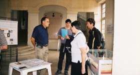 Claude Hy Pdt du Club, François Chatelain et Nicole Casille membres du Club.