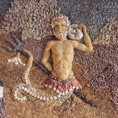 Grotte - détail - dans le château de la Bâtie d'Urfé (Loire) -XVIème siècle - Crédit Elodie Filleul