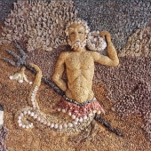 Grotte - détail - dans le château de la Bâtie d'Urfé (Loire) -XVIème siècle - Crédit Elodie Filleul