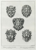 Masques grotte de Tethys, Versailles - 1666 détruite en 1684 - crédit andrelenotre-com