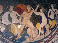 Le rapt d'Hylas par les nymphes - Panneau de la basilique édifiée par Junius Bassus, consul en 331 sur l'Esquilin - musée du Capitole, Rome