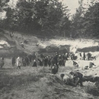 03- Congrès International de Géologie - 22 août 1900 visite de la falunière sous la conduite de Stanislas Meunier