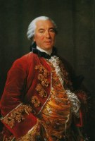 Portrait de Georges Louis Leclerc comte de Buffon - Huile surtoile de Francois Hubert - Drouais - Montbard -m usée Buffon 