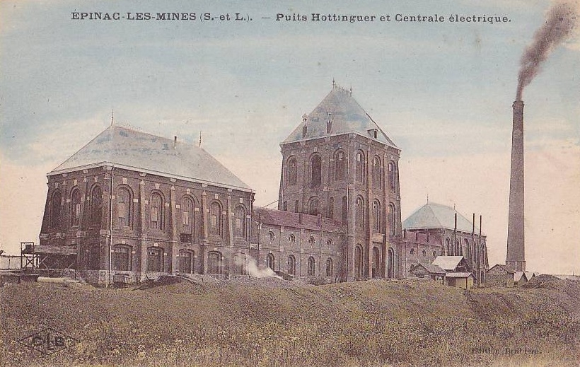 Le puits hottinguer à Epinac les Mines; carte postale ancienne -Wikipedia
