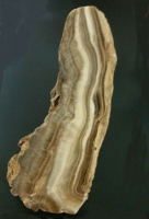 Calcite rubanée polie