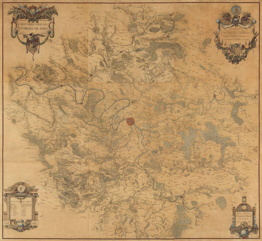 Francois de La Pointe - Carte particulière des environs de Paris (1674-1678)