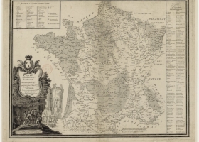 Carte minéralogique de France par Jean-Etienne Guettard - 1781 - Gallica BNF