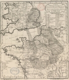 Carte minéralogique où l’on voit la nature et la situation des terreins qui traversent la France et l’Angleterre par Jean-Etienne Guettard (1746) - Considérée comme la première carte géologique jamais publiée - Gallica BNF
