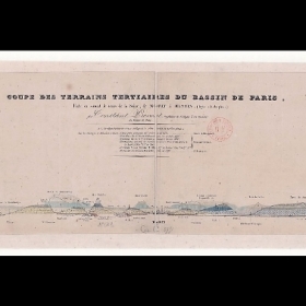Coupe des terrains tertiaires du BP, Constant Prévost 1830 - Crédit BNF