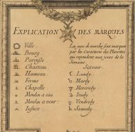 Francois de La Pointe - Carte particulière des environs de Paris (1674-1678) - légende