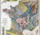 "Tableau d'assemblage des six feuilles de la carte géologique de la France" - 1/2 000 000 - extrait de "Explication de la carte géologique de la France" par Armand Dufrenoy et Elie de Beaumont sous la direction d'André Brochant de Villiers (1841) - source Gallica Bnf