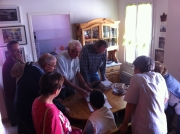 Autour de Michel lors de la visite imprévue de sa collection