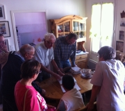 Autour de Michel lors de la visite imprévue de sa collection