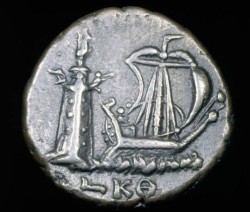 Phare d'Alexandrie - Pièce de monnaie datant de l'Empereur Commode (180-192) - BNF