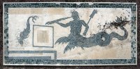 Triton et sa conque marine - Mosaïque - Villa Giulia de Rome - © Sailko