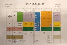 Synthèse des coupes de Grignon - Apport Hervé Dineur - 2017