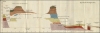 Géognosie des terrains de Paris; Coupe de Grignon à Paris par Cuvier et Brongniart - 1810. En rose, la craie ; en rouge, l'argile plastique et le sable ; en jaune, le calcaire marin grossier et à cérithes.