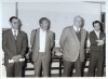 Au centre G, Michel Ridet, 1er Président du Club Géologique National, Directeur Budget et Comptabilité de La Poste- A sa droite François Bernardini co-fondateur du Club Géologique des PTT en 1976 avec Michel Ridet.