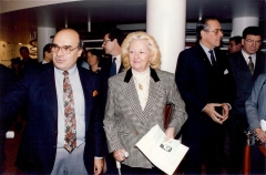 Georges Vancraynest et Claudine Decimo, Madame la maire du Kremlin Bicêtre lors de l'inauguration de l'exposition le 8/10/1991.