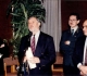 Yves Coppens prend la parole après la remise du diplôme de Membre d'Honneur du Club géologique. Photo Maryse Le Gal