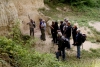 Visite de la falunière sous la conduite d'Hervé. Photo François B.