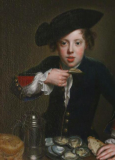 Le jeune amateur d'huîtres - Andreas MOLLER (1731)