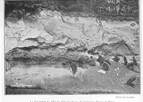 Congrès international de géologie 22 août 1900 - visite des scientifiques sous la conduite de Stéphane Meunier