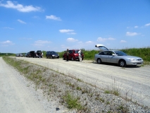 La caravane à l'arrêt - Photo Aude