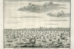Flotte de pécheurs de perles près de Mannar (Sri Lanka) - Johann Wolffgang  Heydt (1735)