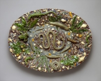 Bassin avec moulages de fossiles du Lutétien. A la manière de Bernard Palissy -  Ateliers postérieurs