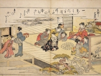 Jeu avec coquillages - Utamaro fin 18ème - Musée Guimet