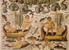 Scène de pèche extraite de la mosaïque 'Triomphe de Neptune et Amphitrite' provenance Cirta (Constantine, Algérie) - Musée du Louvre - Photo Hervé Lewandowski