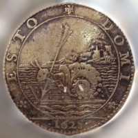 Revers d\'un jeton frappé en 1628 par la chambre aux deniers du Roy Louis XIII.