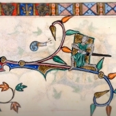 Détail du psautier de Gorleston (1310-1324) - crédit photo Chris Mc Glashon - BLL