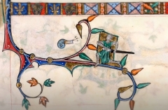 Détail du psautier de Gorleston (1310-1324) - crédit photo Chris Mc Glashon - BLL