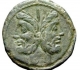 Janus bifrons, sur une monnaie romaine, ier siècle av. J.-C.