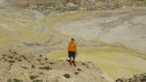 Suzette et Henri dans la caldera de Nisyros